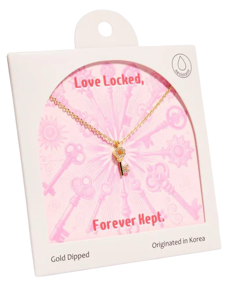 Joia Love Locked Key Necklace – Key Pendant Necklace JOIA TRADING CO.