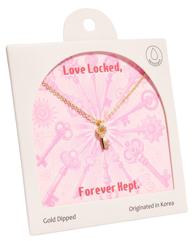 Joia Love Locked Key Necklace – Key Pendant Necklace JOIA TRADING CO.