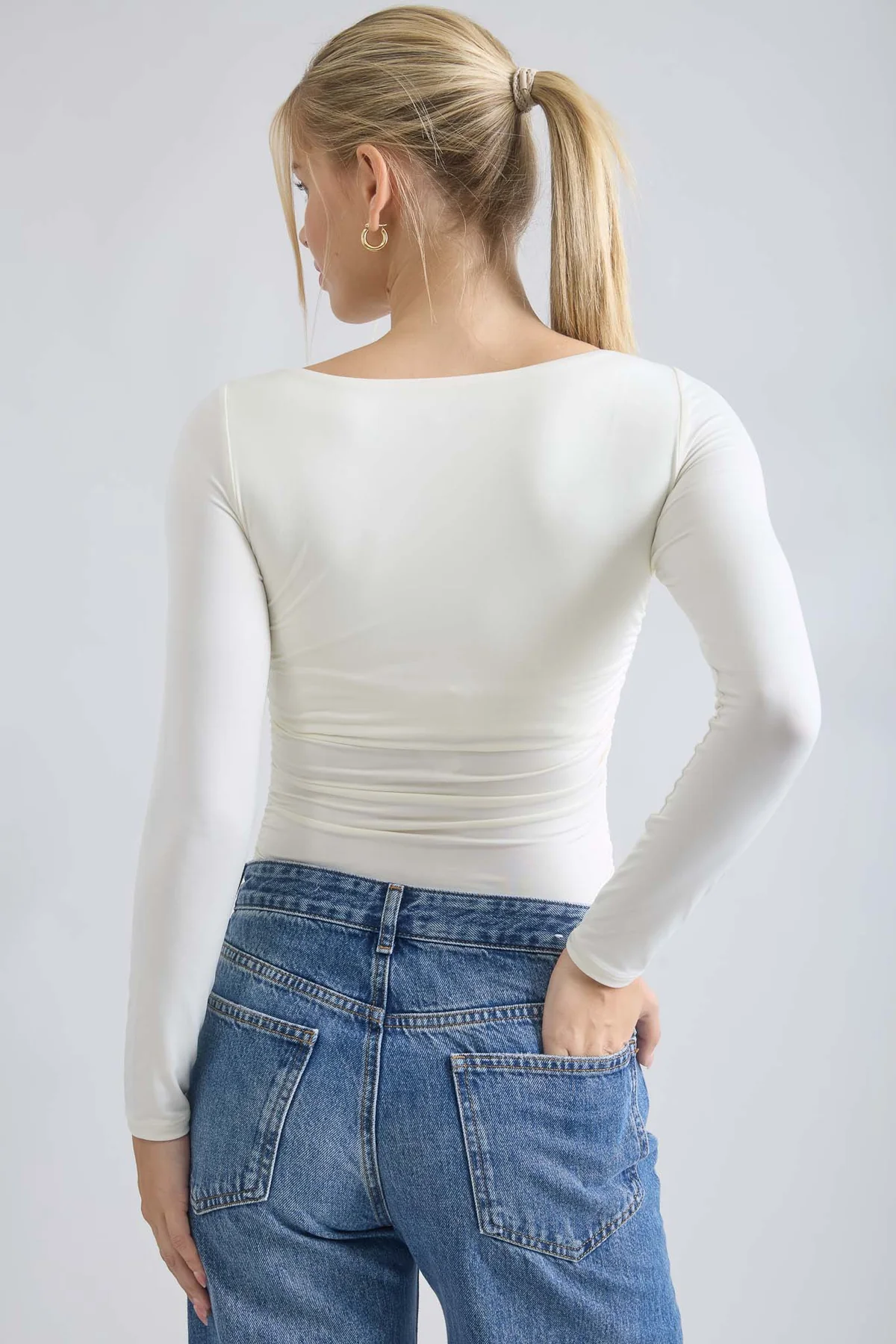 Blu Pepper Downtown Darling Top – Ruched Knit Top BLU PEPPER