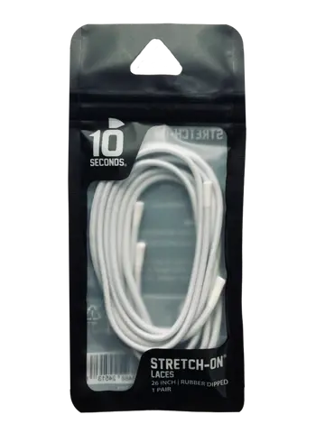 Hickory Brands 10 Seconds Stretch-On Laces – Durable, Flexible, and Easy to Wear WHITE HICKORY BRANDS