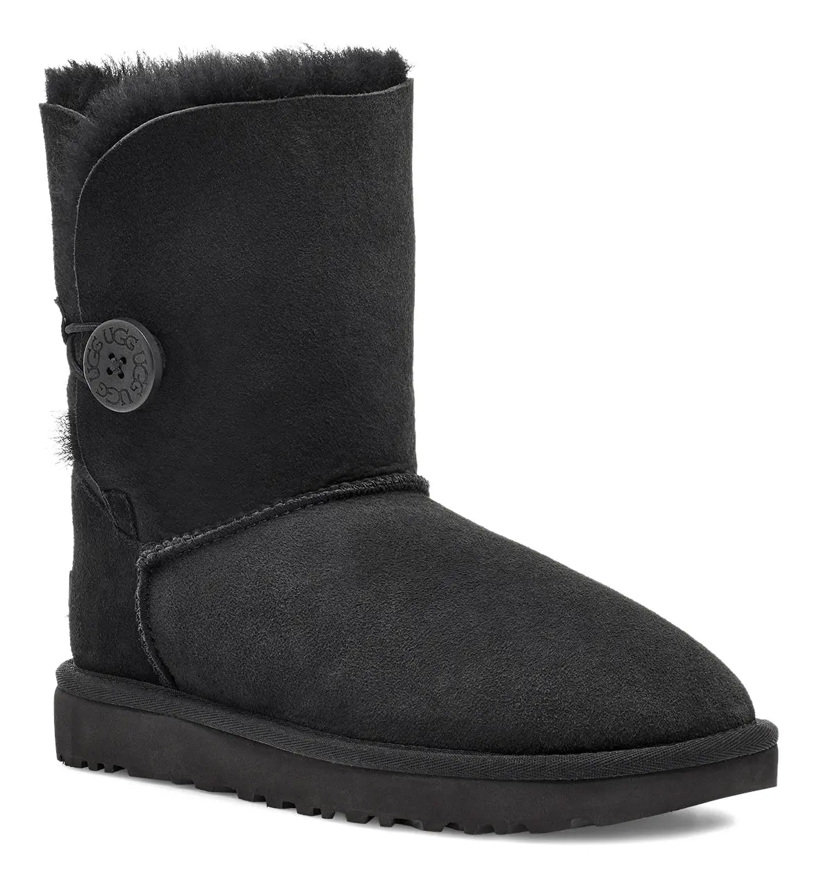 Women’s UGG Bailey Button II – Versatile Sheepskin Boot with Cozy Comfort BLACK-M-11 UGG