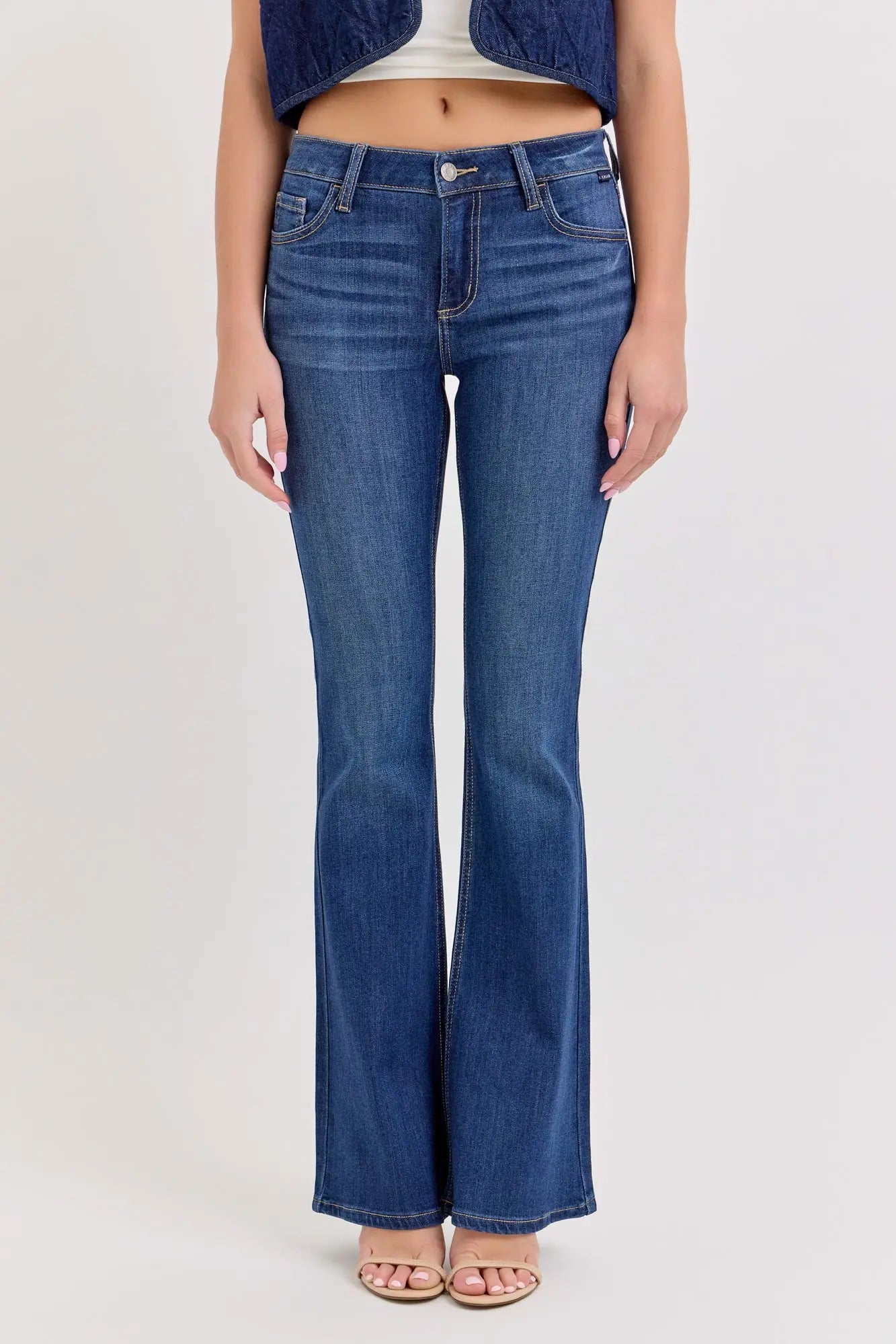 Rosa Mid-Rise Flare MEDIUM-DENIM-13 WAT? JEANS & CELLO JEANS
