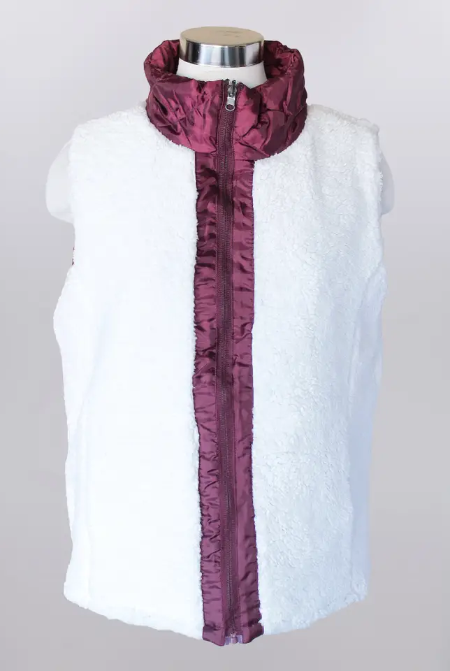 Keren Hart Mayra Reversible Cozy Vest – Quilted & Faux Fur Vest KEREN HART