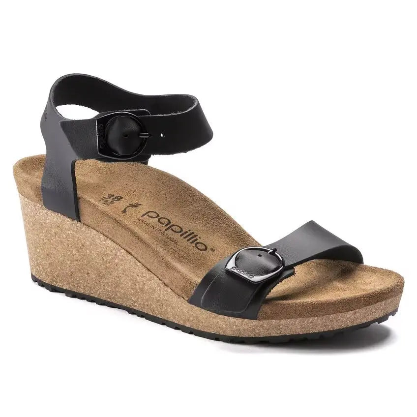 Birkenstock Soley – Metallic Leather Wedge Sandal for Women BIRKENSTOCK