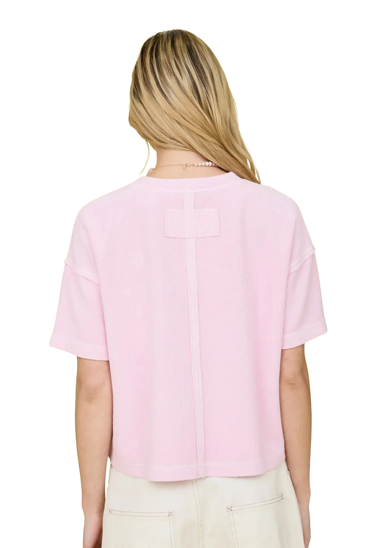 Blu Pepper Lounge Babe Top – Casual Ribbed Knit Shirt BLU PEPPER