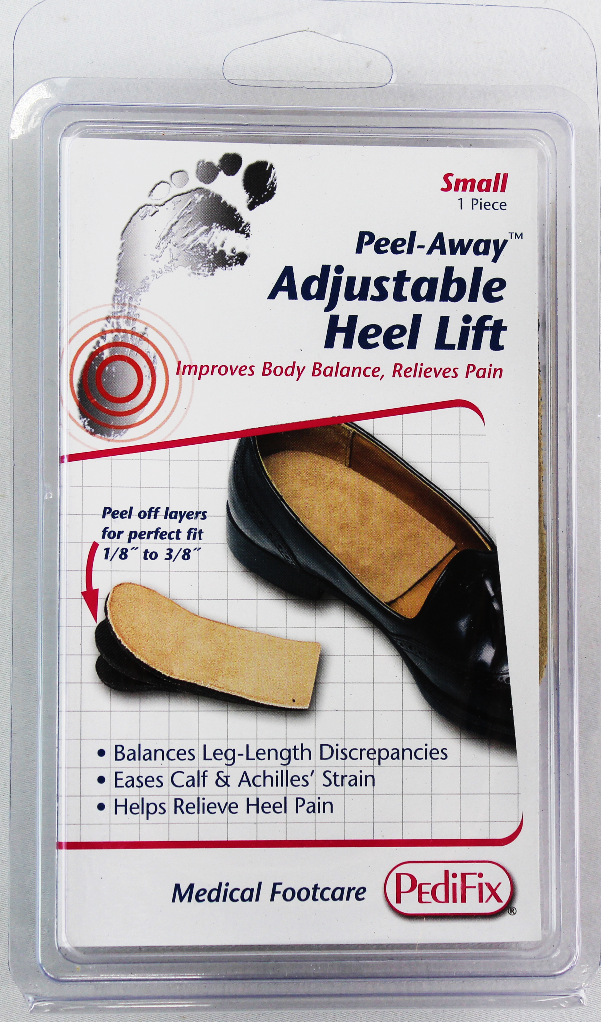 PediFix Peel-Away Adjustable Heel Lift – Relief for Leg Imbalance & Heel Pain PEDIFIX