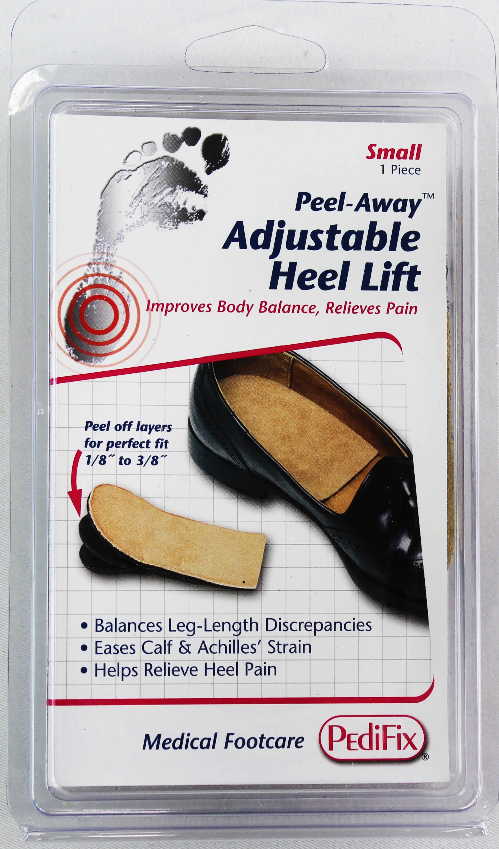 PediFix Peel-Away Adjustable Heel Lift – Relief for Leg Imbalance & Heel Pain PEDIFIX