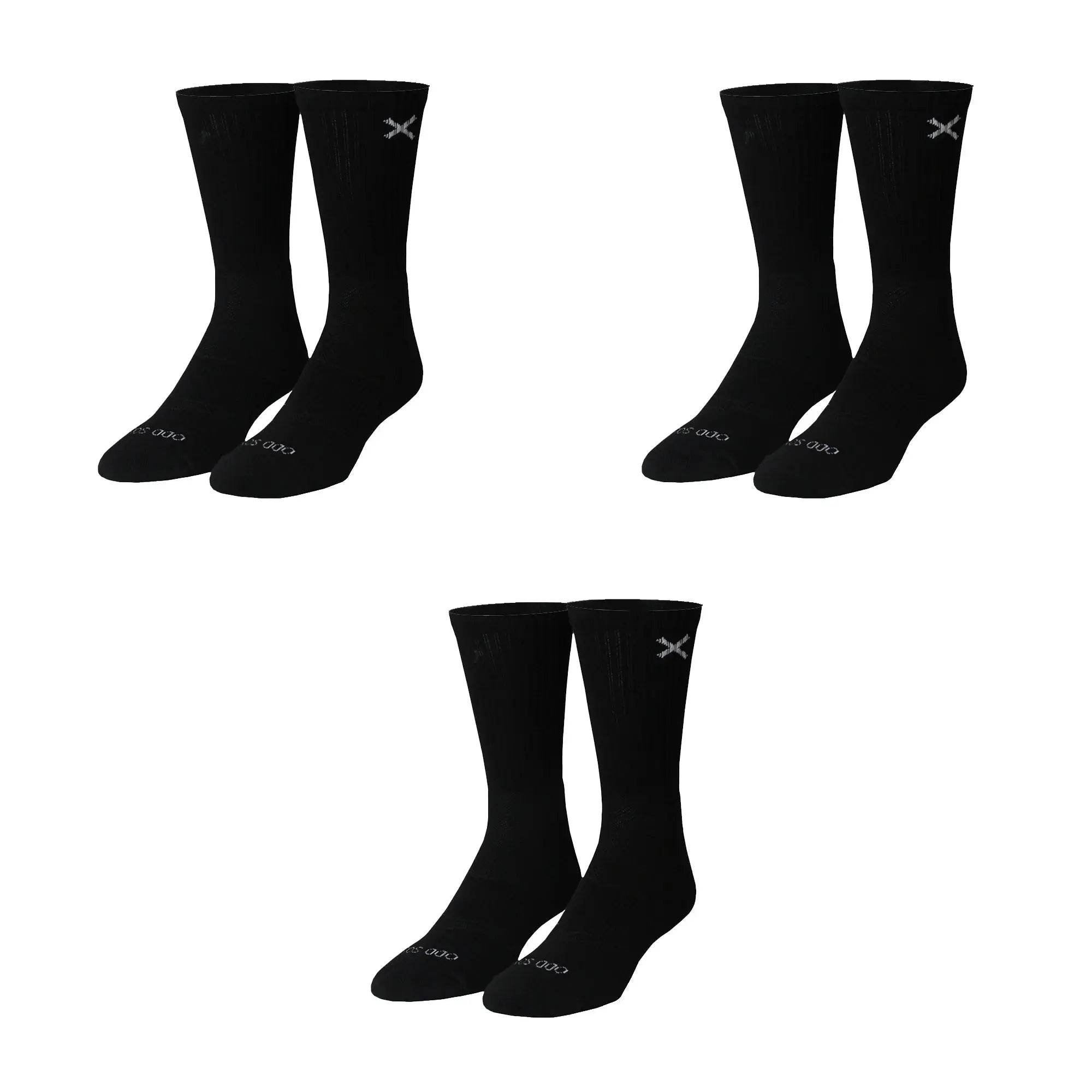 Odd Sox Basix Crew Socks (3-Pack) – Comfortable Everyday Essentials OS-BLACK ODD SOX
