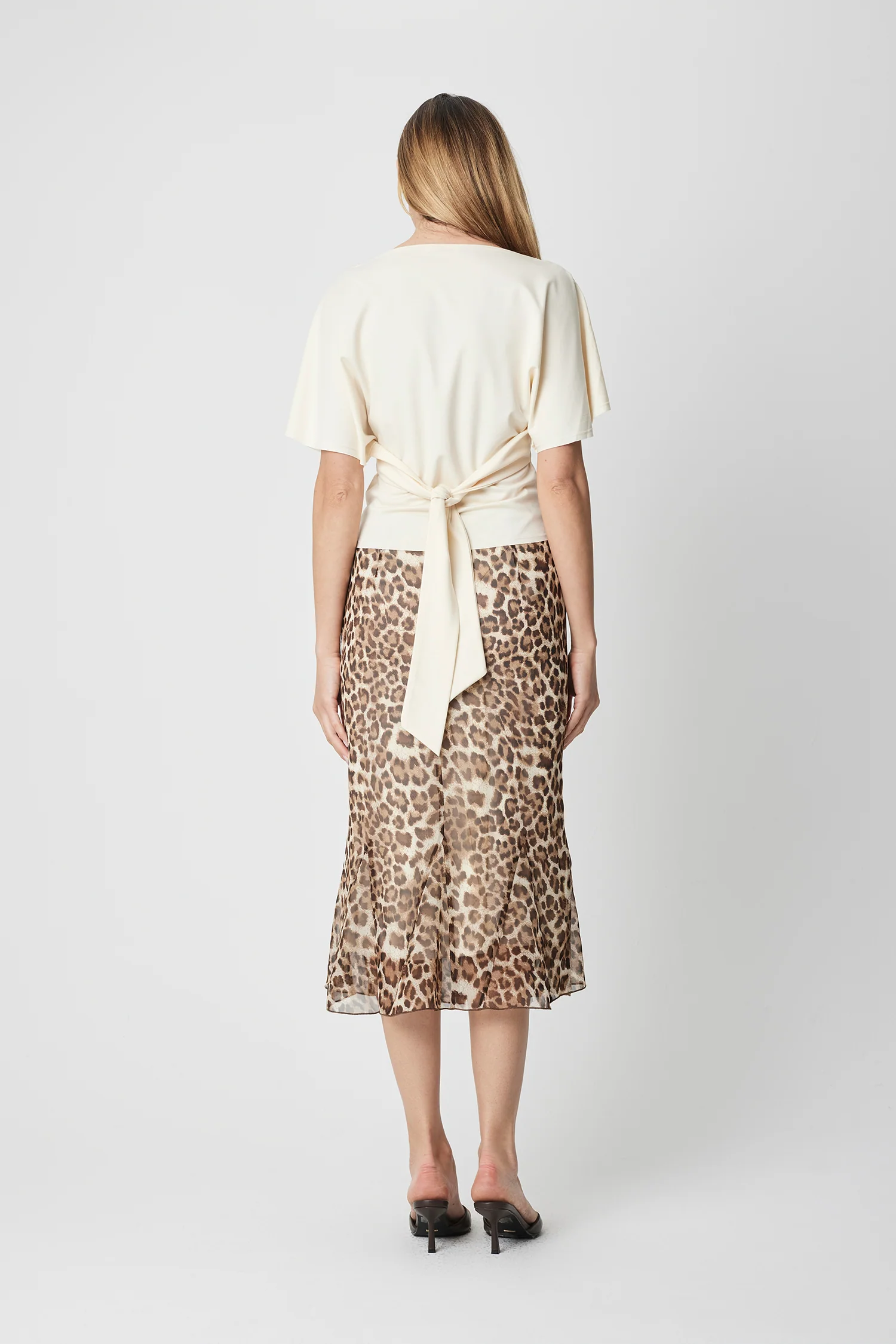 Mod Ref Wild at Heart Midi Skirt – Leopard Print Flare Midi Skirt