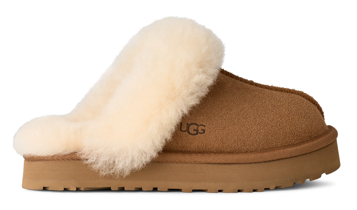 Kid’s UGG Disquette – Cozy Platform Slipper with Sheepskin Collar UGG