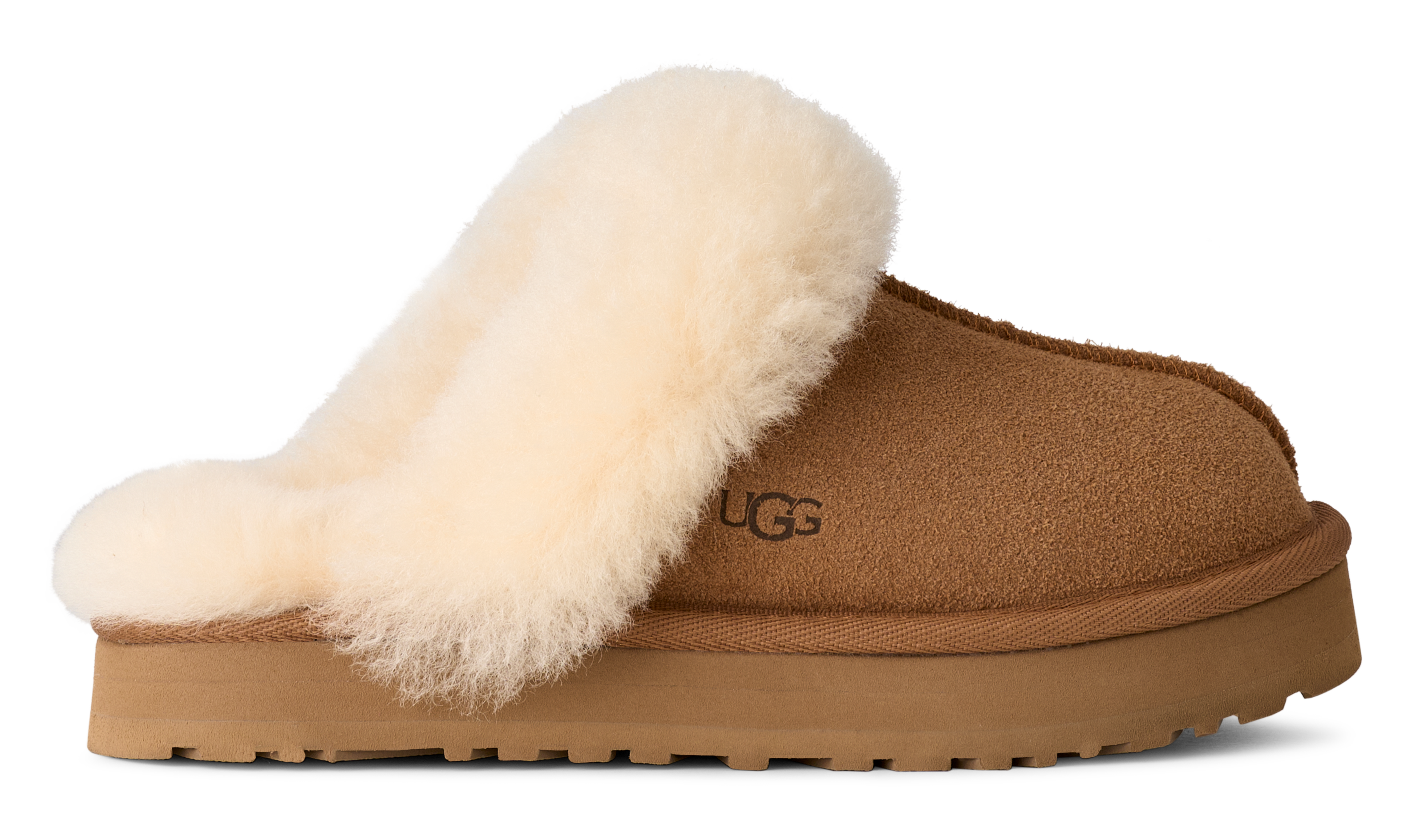 Kid’s UGG Disquette – Cozy Platform Slipper with Sheepskin Collar UGG