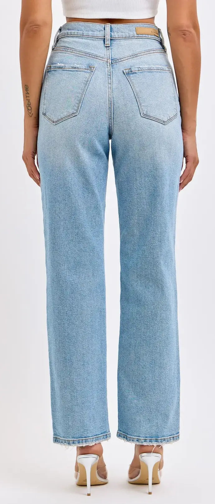 Cello Diana Super High Dad Jeans w/Mini Slit – Vintage & Chic Style WAT? JEANS & CELLO JEANS
