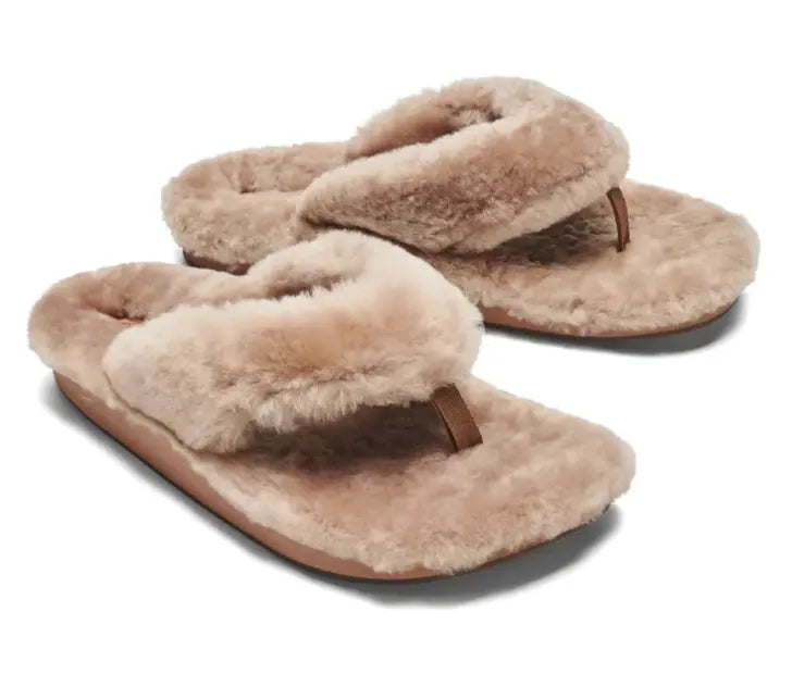 Women's OluKai Kīpe‘a Heu – Fluffy Slipper Sandal with Outdoor Sole OLUKAI