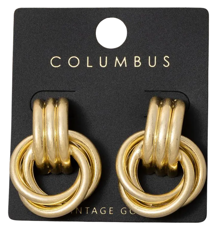Fame Dynasty Loop Earrings – Gold Dipped Layered Hoops FAME ACCESSORIES