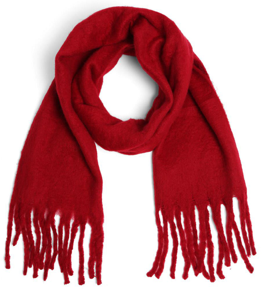 Joia Cozy Cuddle Scarf – Lightweight Plush Fringe Scarf RED JOIA TRADING CO.