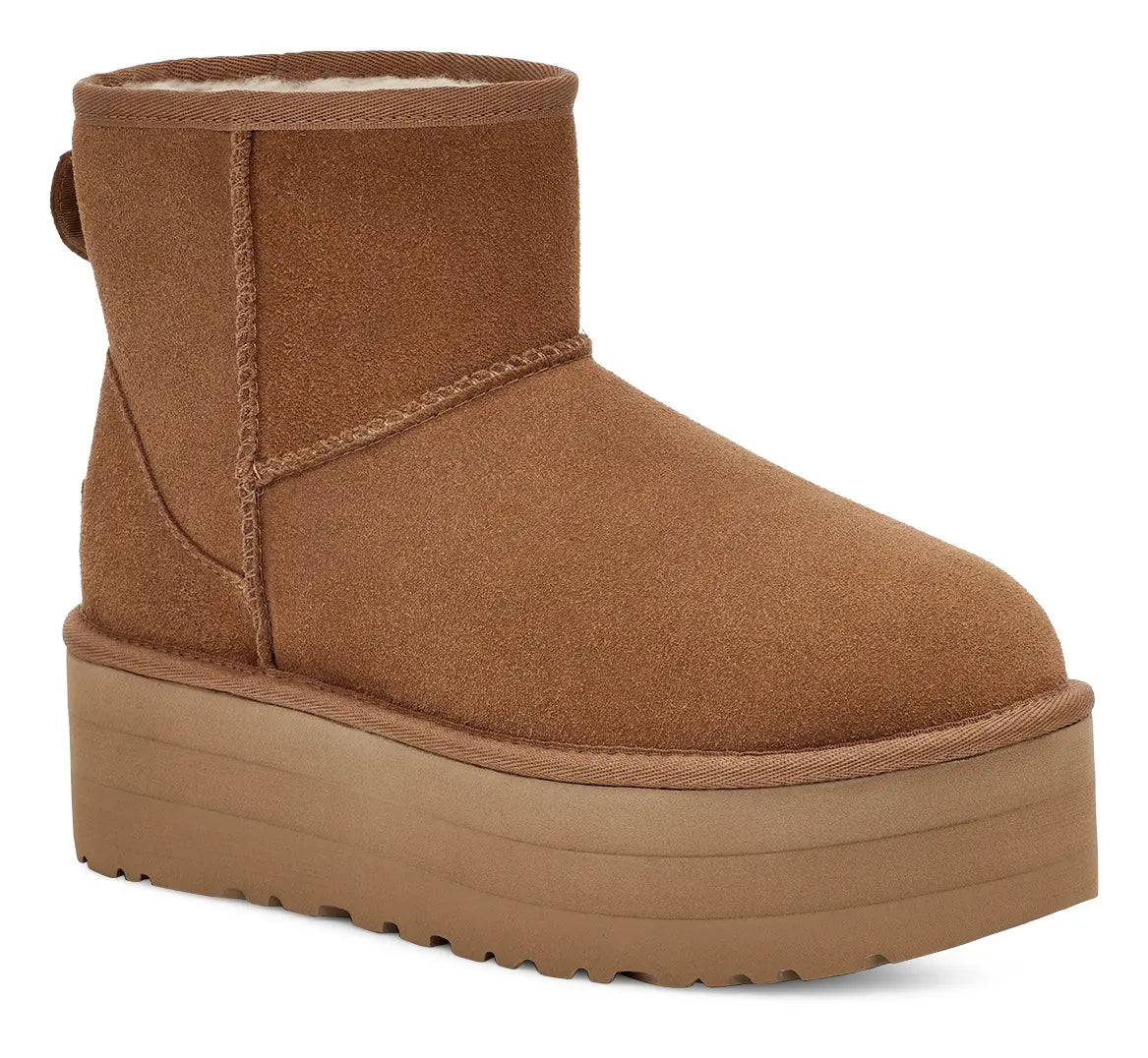Women’s UGG Classic Mini Platform – Elevated Style with Iconic Comfort CHESTNUT-11 UGG