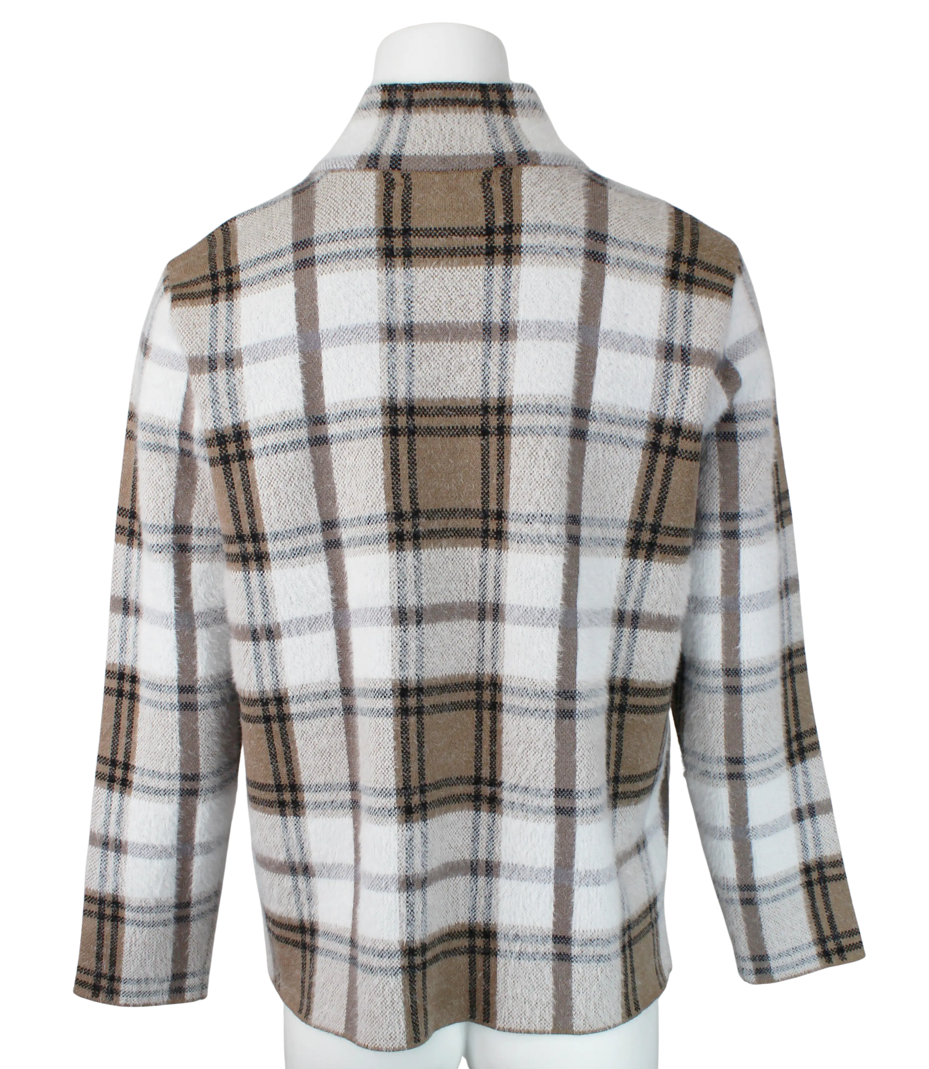 L. Hamrick Sasha Plaid Sweater Jacket – Cozy Style with Classic Charm L HAMRICK