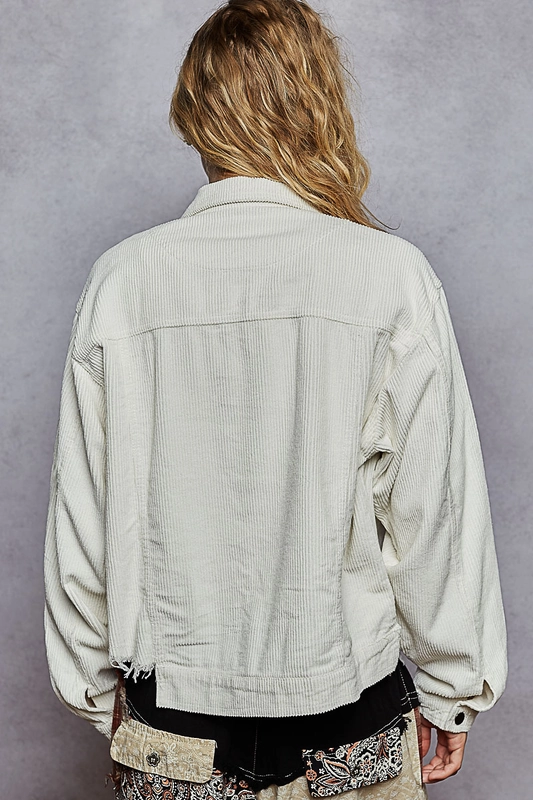 Pol Clothing Inc. Love You A Latte Jacket – Cozy Corduroy Trucker Style