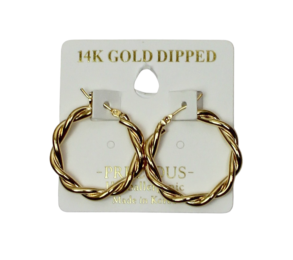 Joia Braided Orbit Hoop Earrings – Twisted Hoop Earrings JOIA TRADING CO.