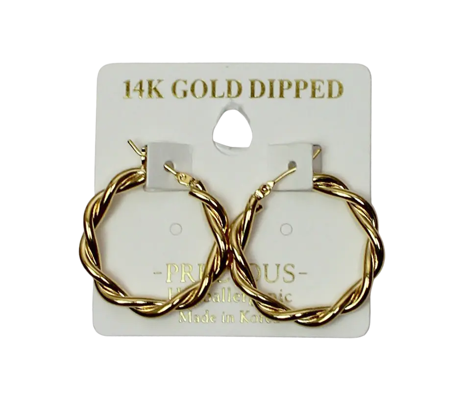 Joia Braided Orbit Hoop Earrings – Twisted Hoop Earrings JOIA TRADING CO.