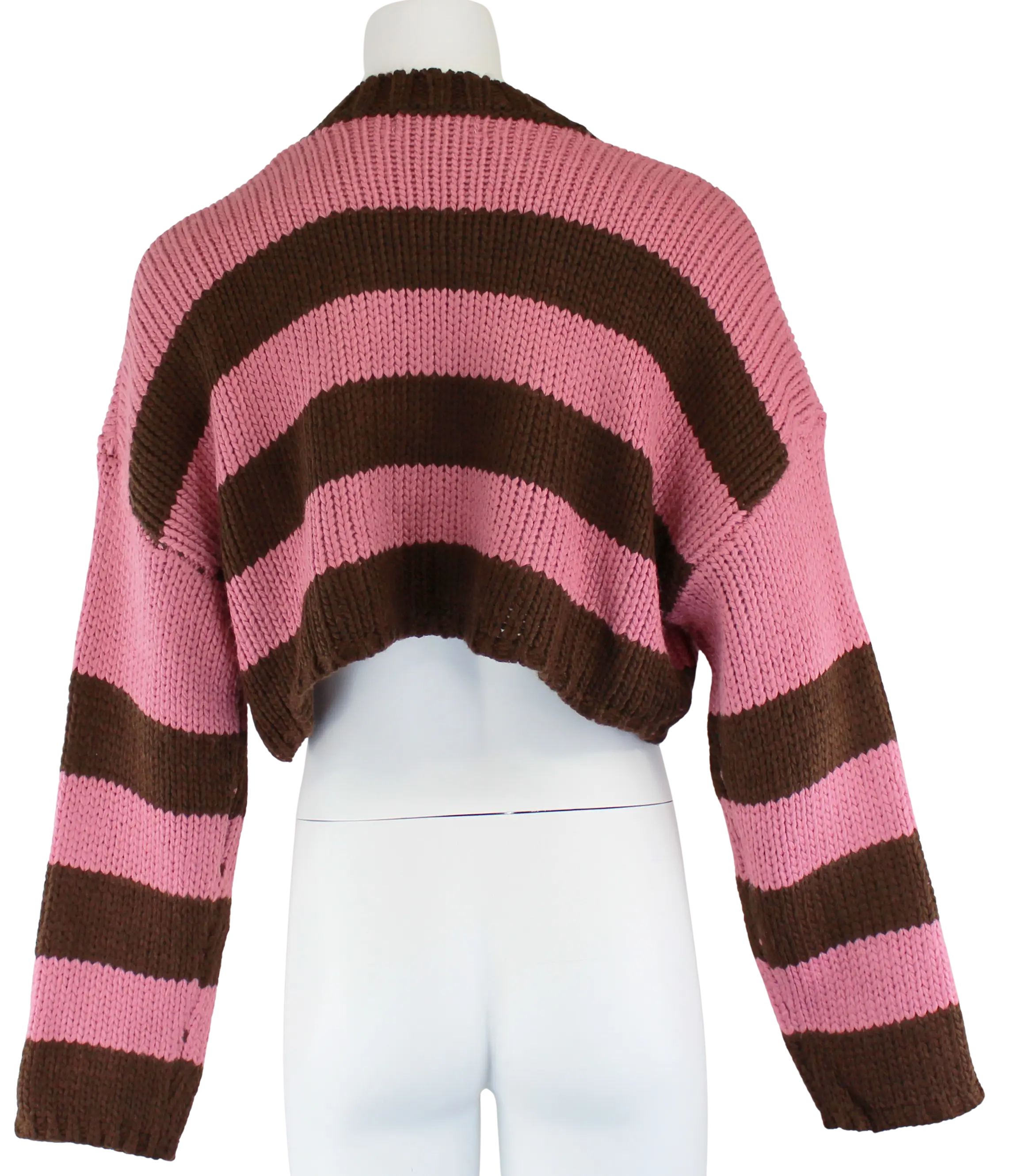 Hyfive Inc. Raspberry Mocha Sweater – Cropped Chunky Knit Pullover HYFIVE INC
