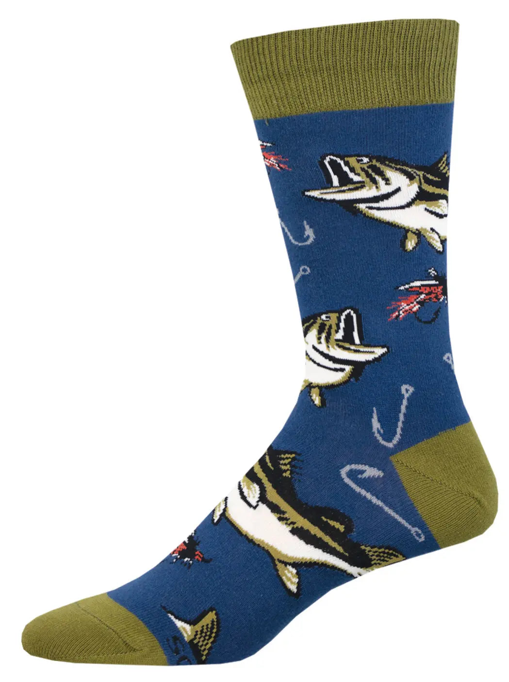 Men's SockSmith All About The Bass – Fishing Novelty Socks SOCK SMITH