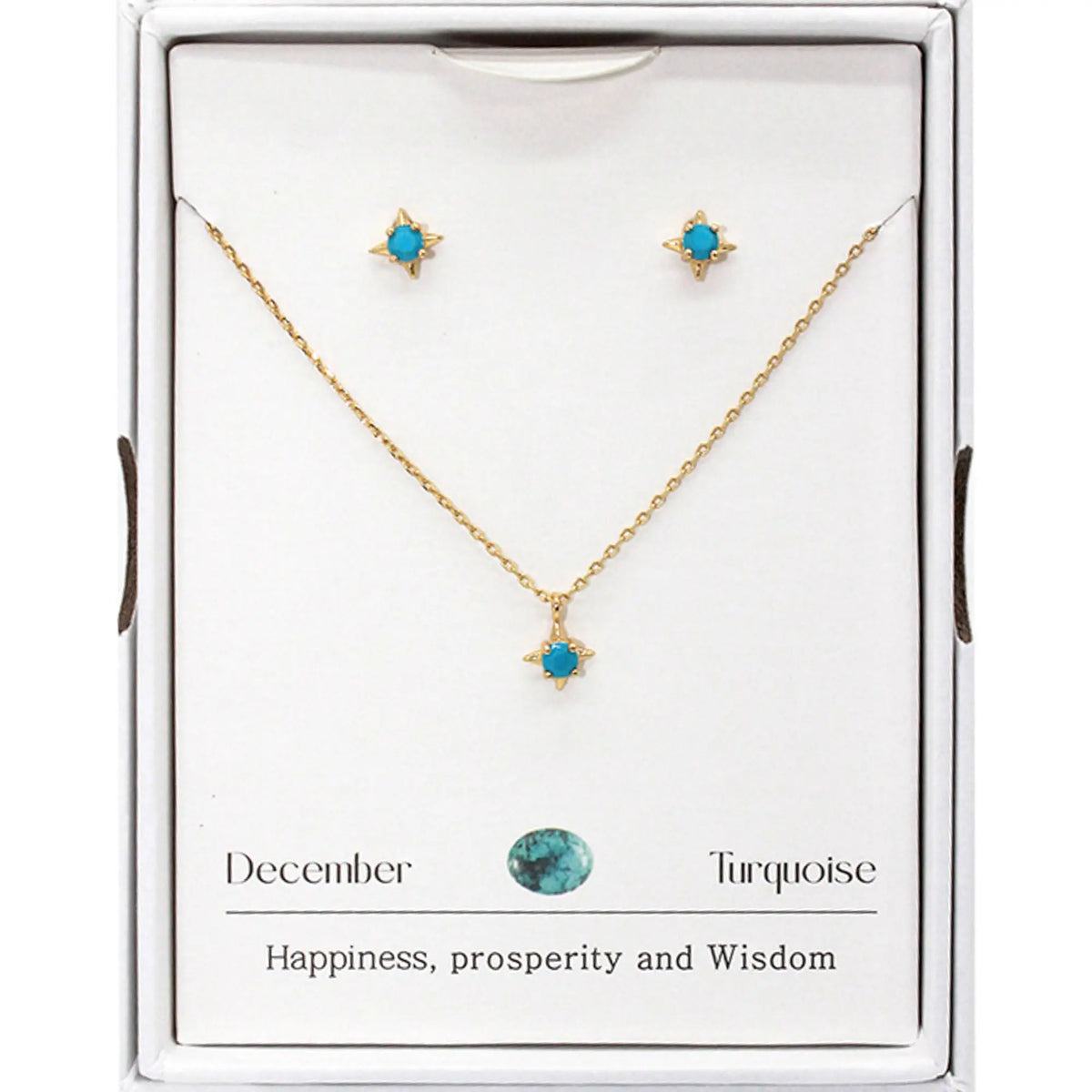 Joia Birthstone Star Necklace w/Earrings – Elegant 16” Jewelry Duo JOIA TRADING CO.
