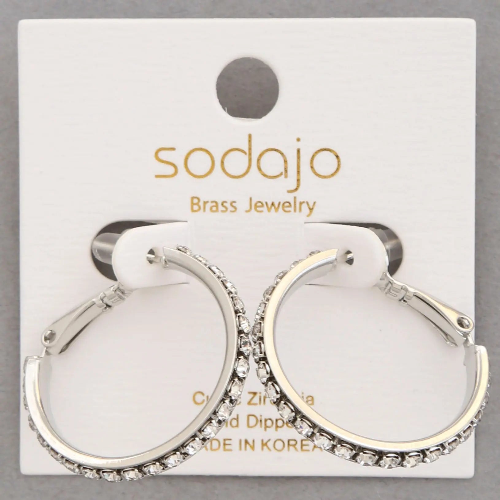 Joia Crystal Curve Hoop Earrings – Elegant Sparkling Rhinestone Style JOIA TRADING CO.