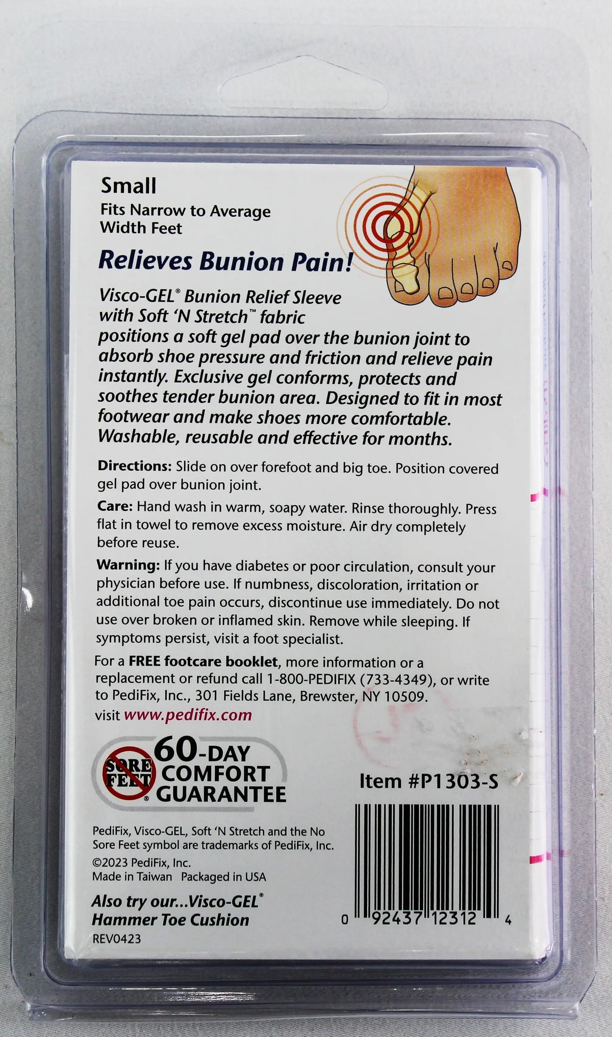 PediFix Visco-GEL Bunion Relief Sleeve – Cushioned Protection for Bunions PEDIFIX