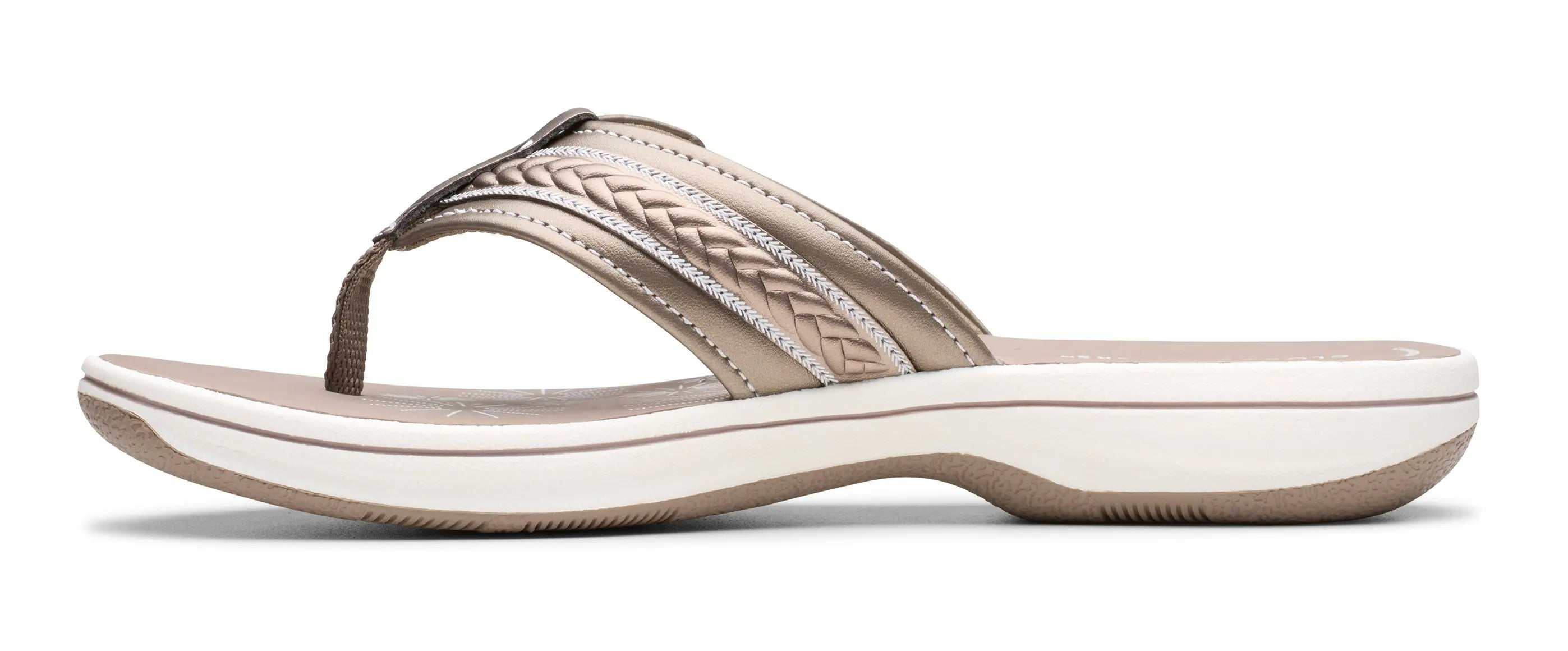 Women's Clarks Breezey Sun Sandals – Cloudsteppers Adjustable Flip Flops CLARKS