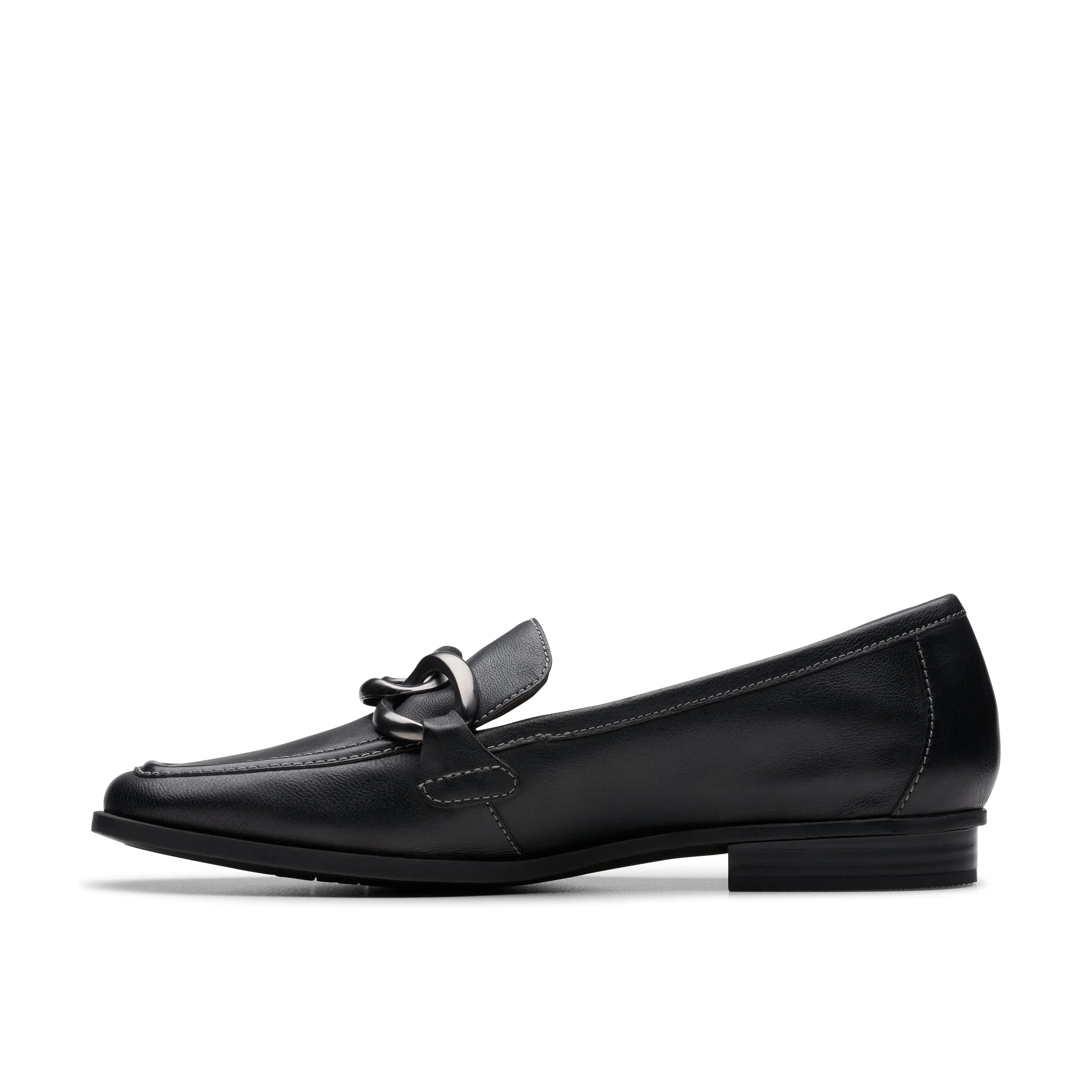 Clarks Women’s Sarafyna Iris – Leather Loafer with Chain Detail CLARKS