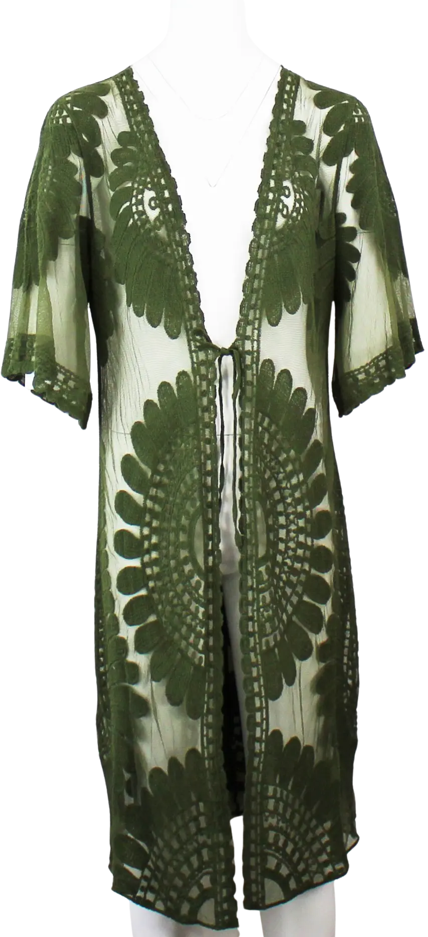 Keren Hart June Knitted Cardigan – Boho Lace Layering with Vintage Elegance OLIVE-XL KEREN HART