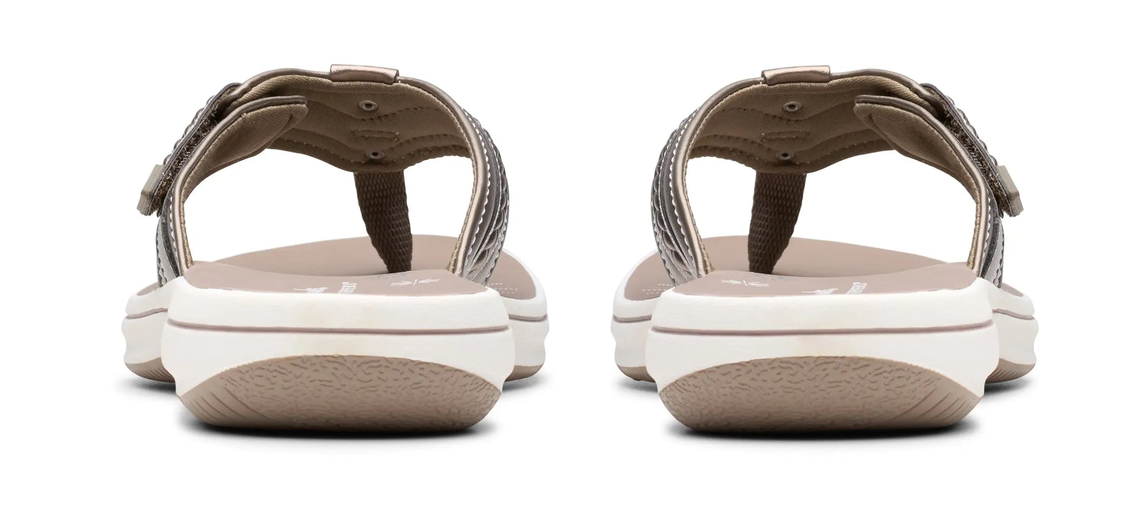 Women's Clarks Breezey Sun Sandals – Cloudsteppers Adjustable Flip Flops CLARKS