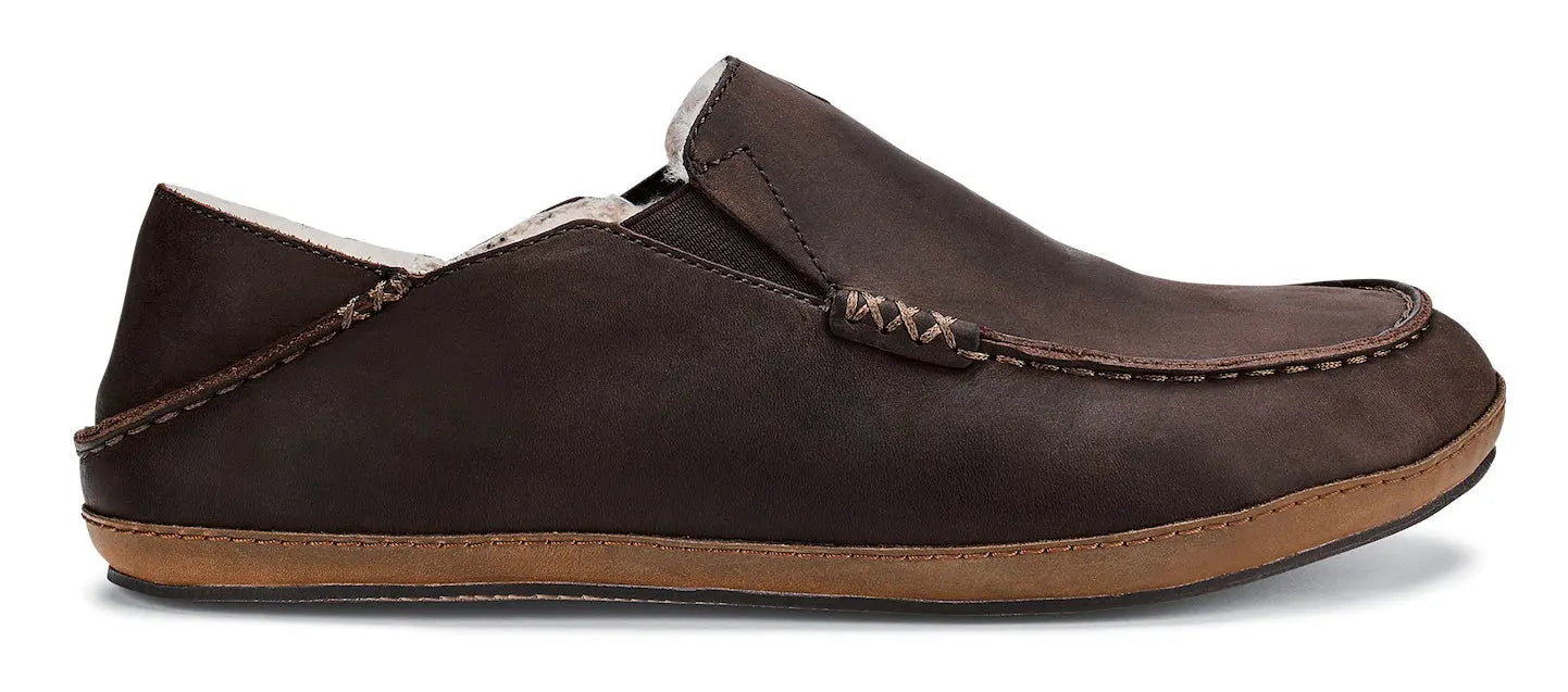 Men’s OluKai Moloā Slipper – Premium Leather Comfort & Island-Inspired Style OLUKAI