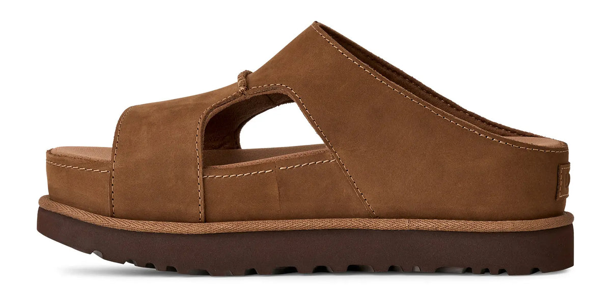 Women's UGG Goldenstar Hi Cutout Slide – Leather Slip-On Platform Slides UGG