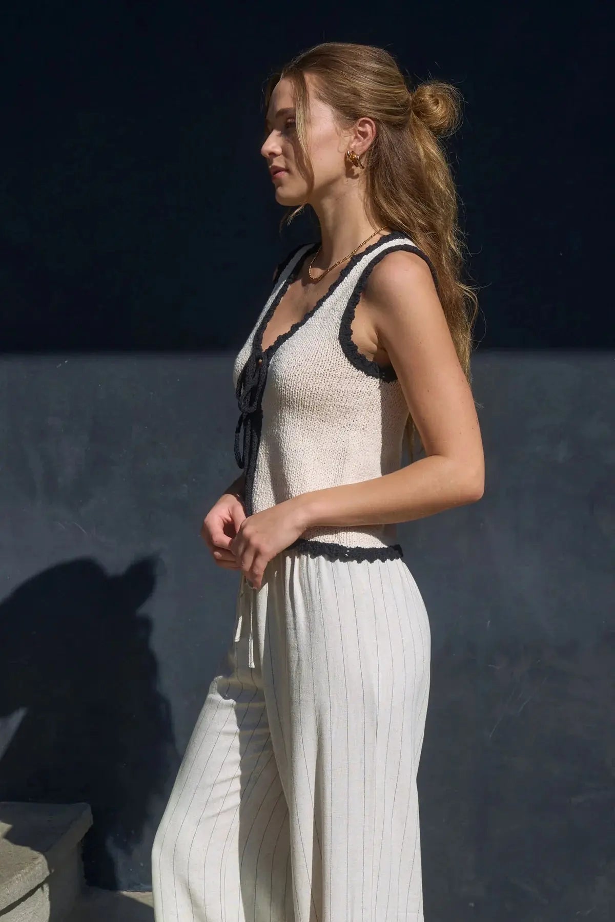 Lover Girl Knitted Vest BLU PEPPER