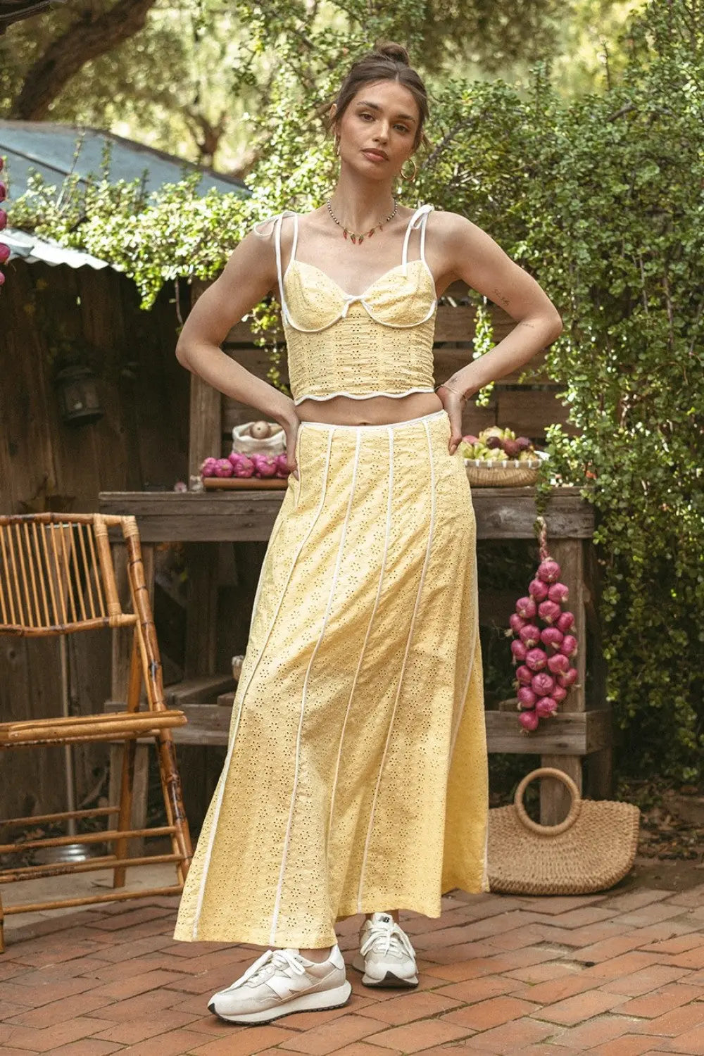 Gwen Eyelet Binding Top ILLA ILLA