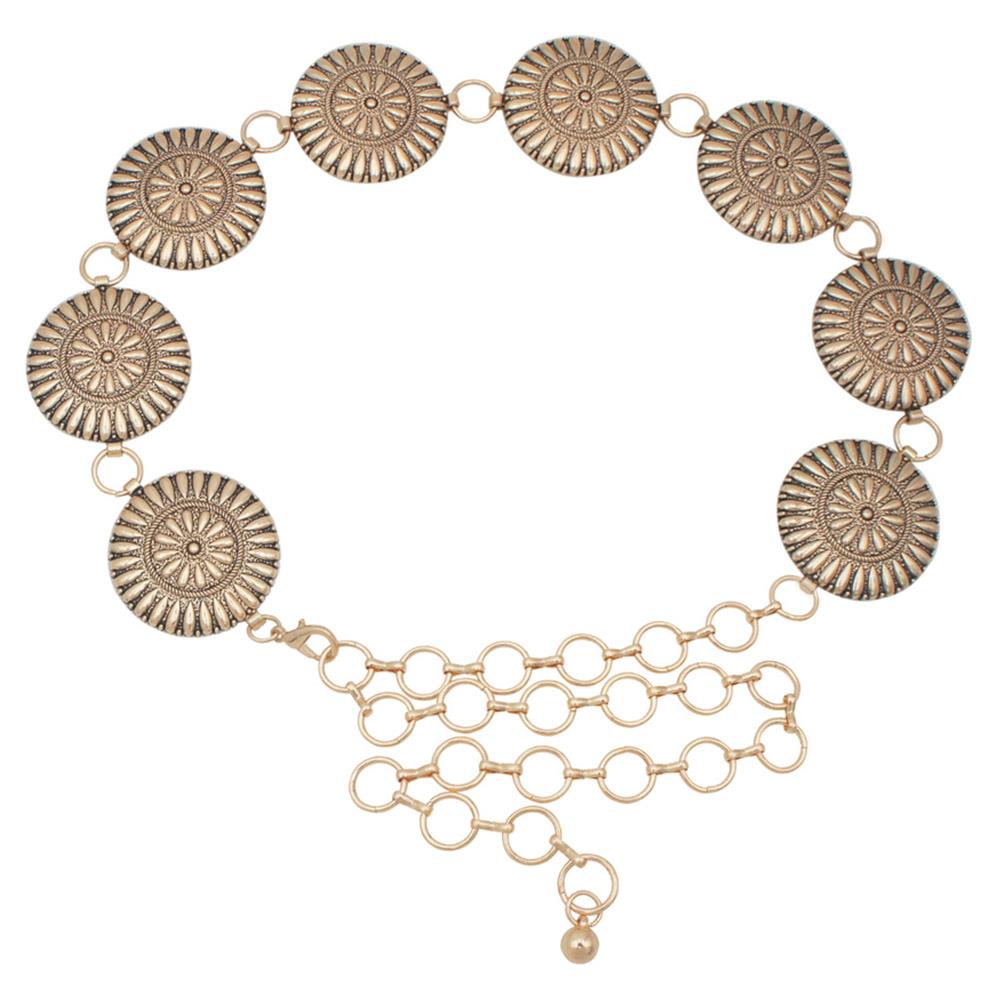Joia Rustic Halo Belt – Western Medallion Chain Belt JOIA TRADING CO.