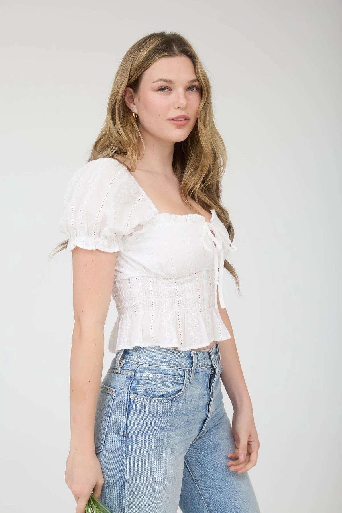 Blu Pepper Sweetheart Summer Top – Woven Front Tie Top BLU PEPPER