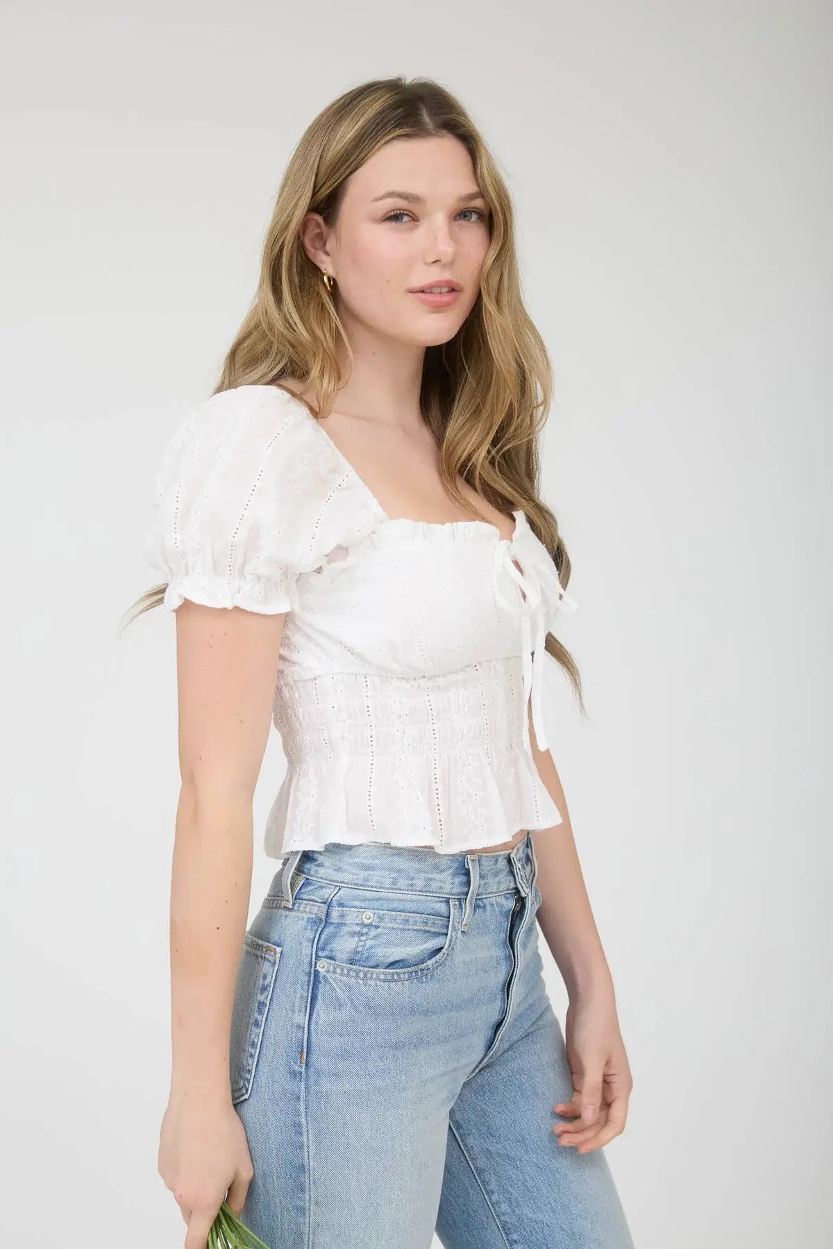 Blu Pepper Sweetheart Summer Top – Woven Front Tie Top BLU PEPPER