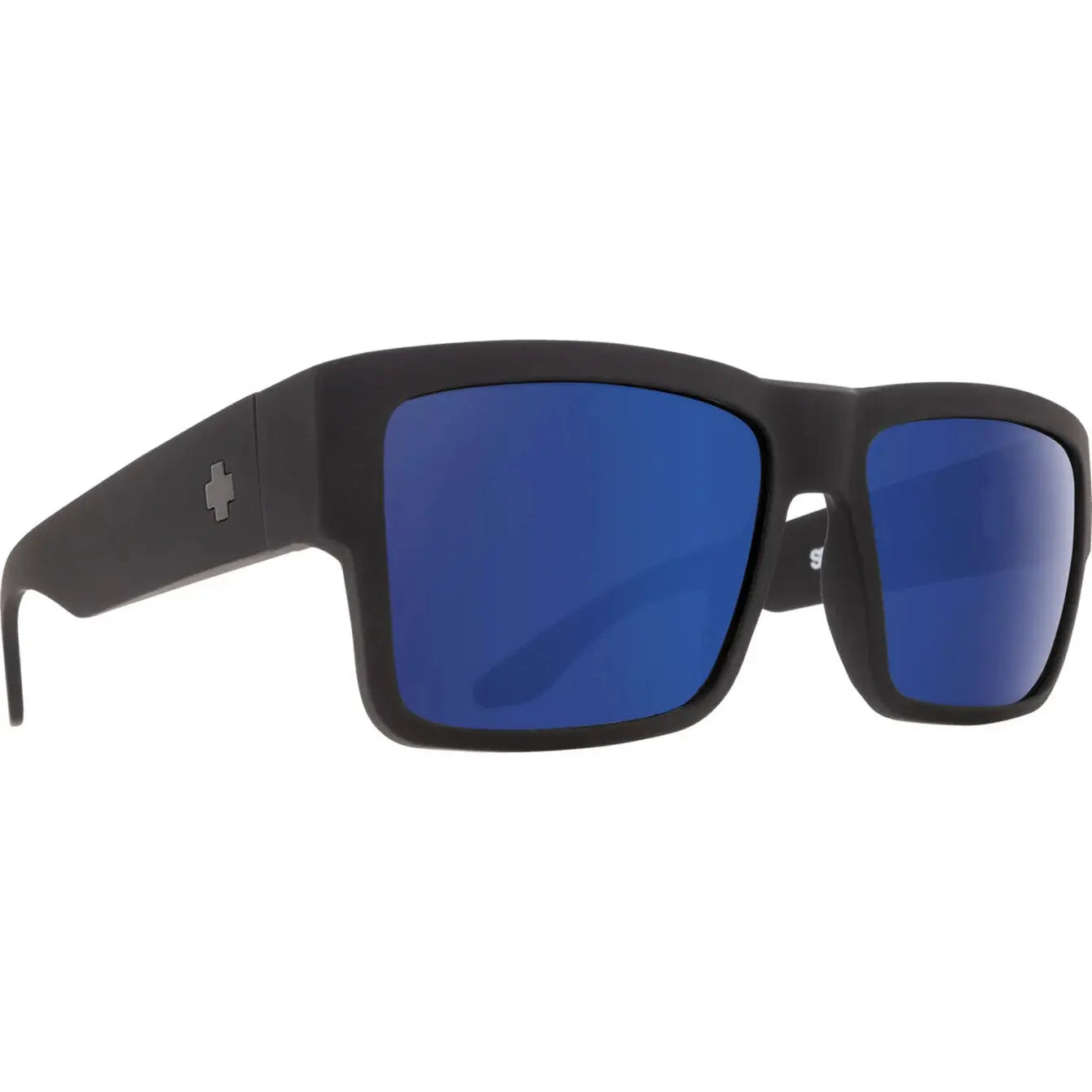 SPY+ Cyrus Sunglasses – Square Frame with Enhanced Color & Contrast MATTE BLACK (BRONZE BLUE) SPY OPTIC USA