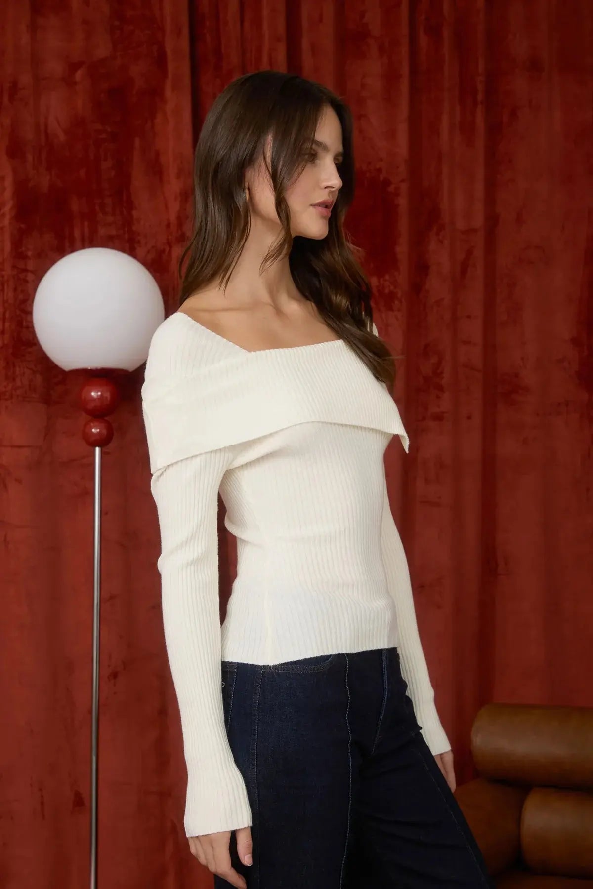 Blu Pepper Quiet Night Top – Asymmetrical Sweater with Modern Fit BLU PEPPER