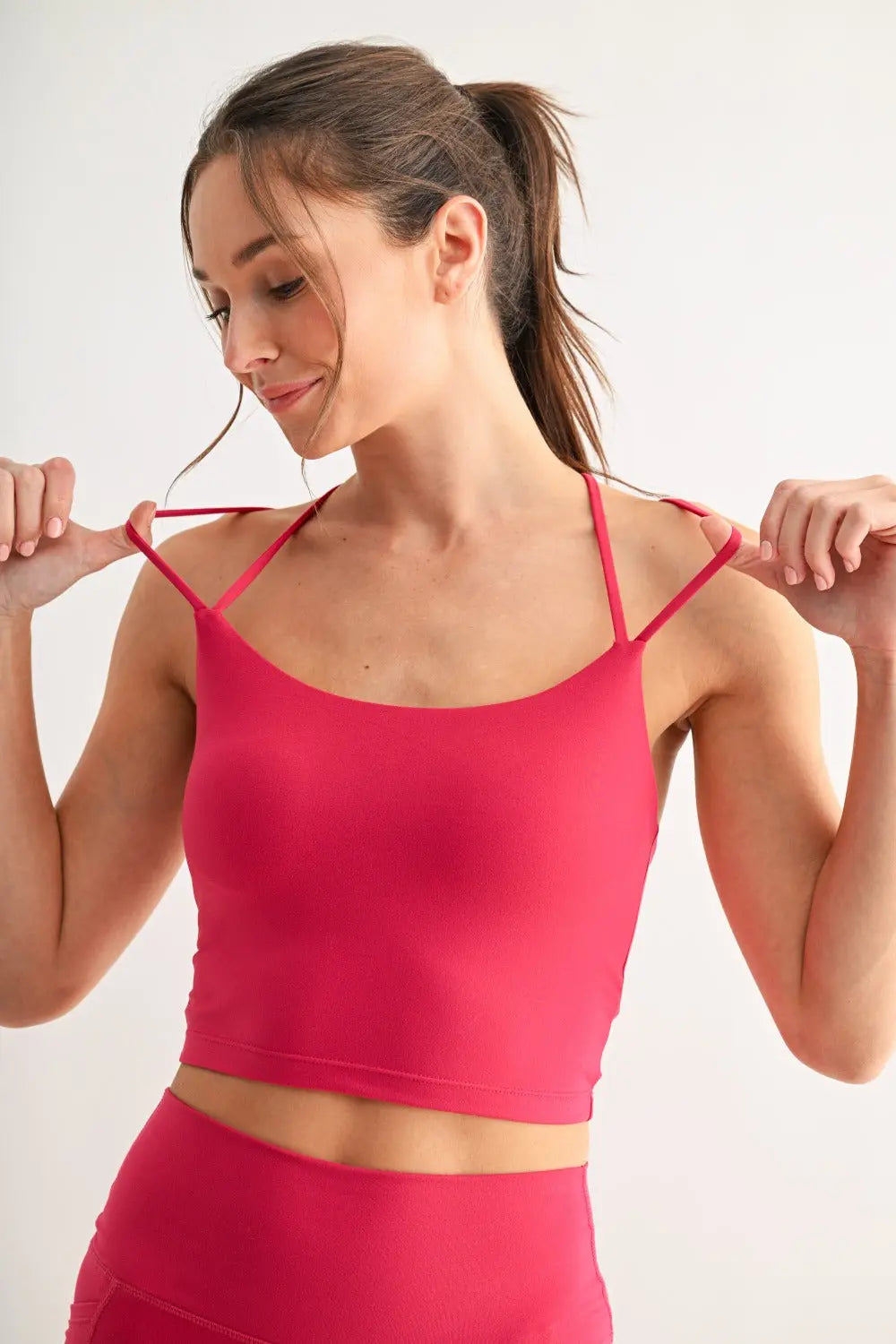 Mono B Venice Cloud Light Criss-Cross Sports Bra – Soft Support with Stylish Details MONO B