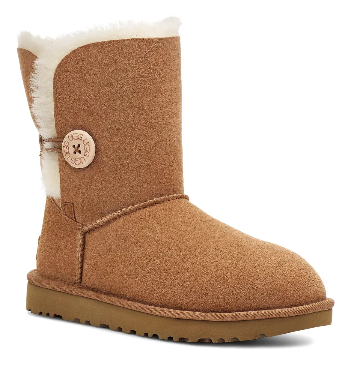 Women’s UGG Bailey Button II – Versatile Sheepskin Boot with Cozy Comfort CHESTNUT-M-11 UGG