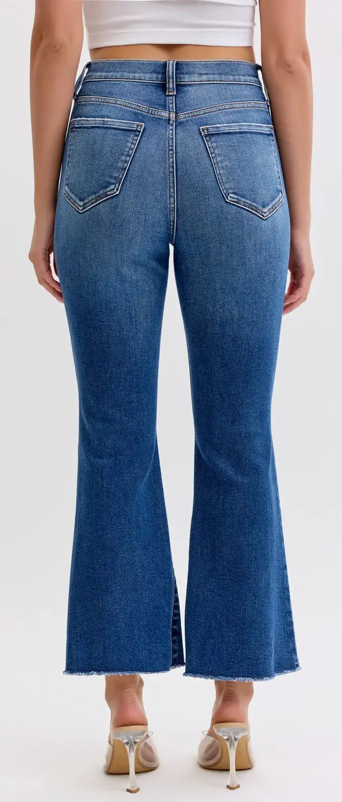 Cello Isabella High Rise Crop Flare Jeans – Modern Flair with a Classic Fit WAT? JEANS & CELLO JEANS
