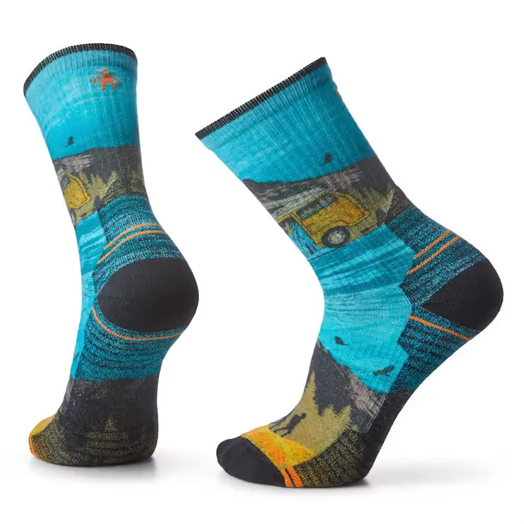 Hike Light Cushion Great Excursion Print Crew Socks MULTI-COLOR-XL SMART WOOL