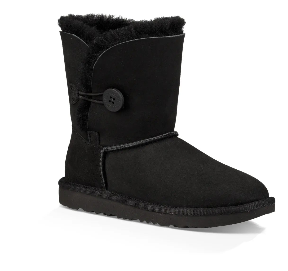 Kids’ UGG Bailey Button II – Cozy Sheepskin Boot with Versatile Style BLACK-13 UGG