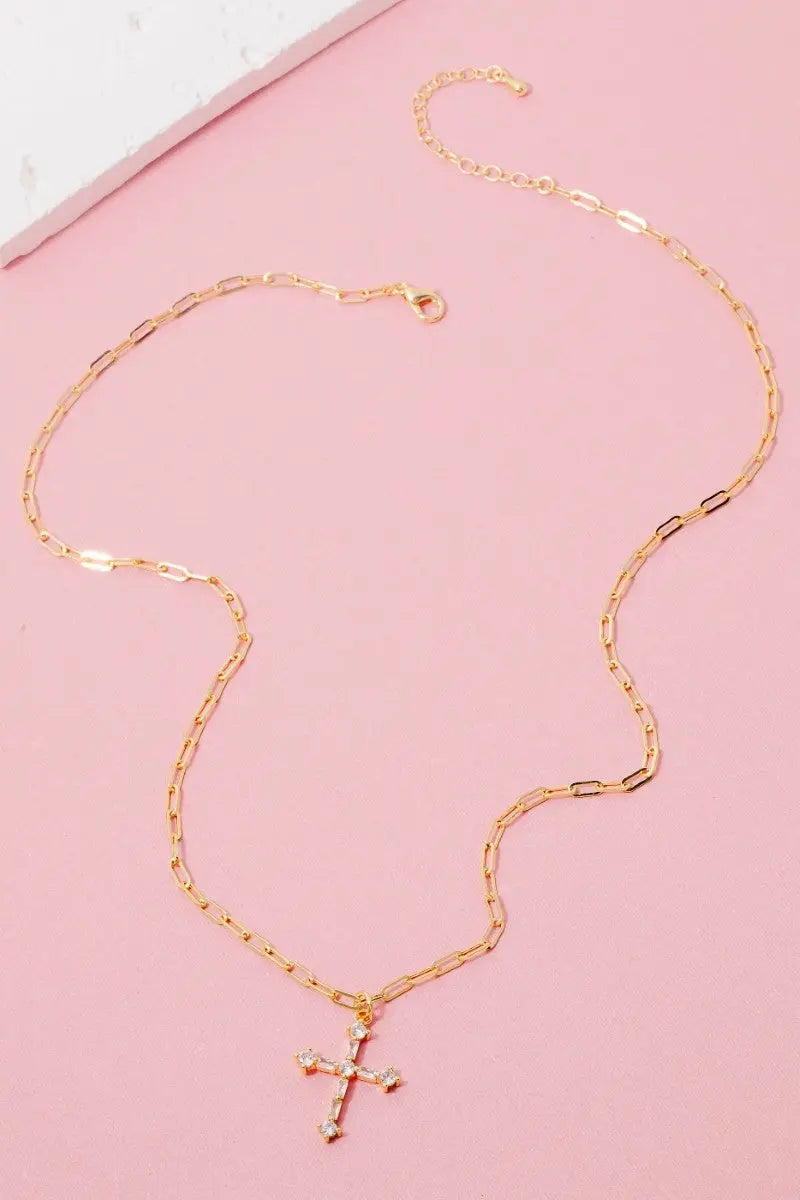 ANGELA CROSS NECKLACE FAME ACCESSORIES