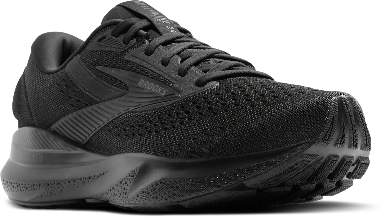 Women's Adrenaline GTS 24 BLACK-BLACK-EBONY-D-10 BROOKS
