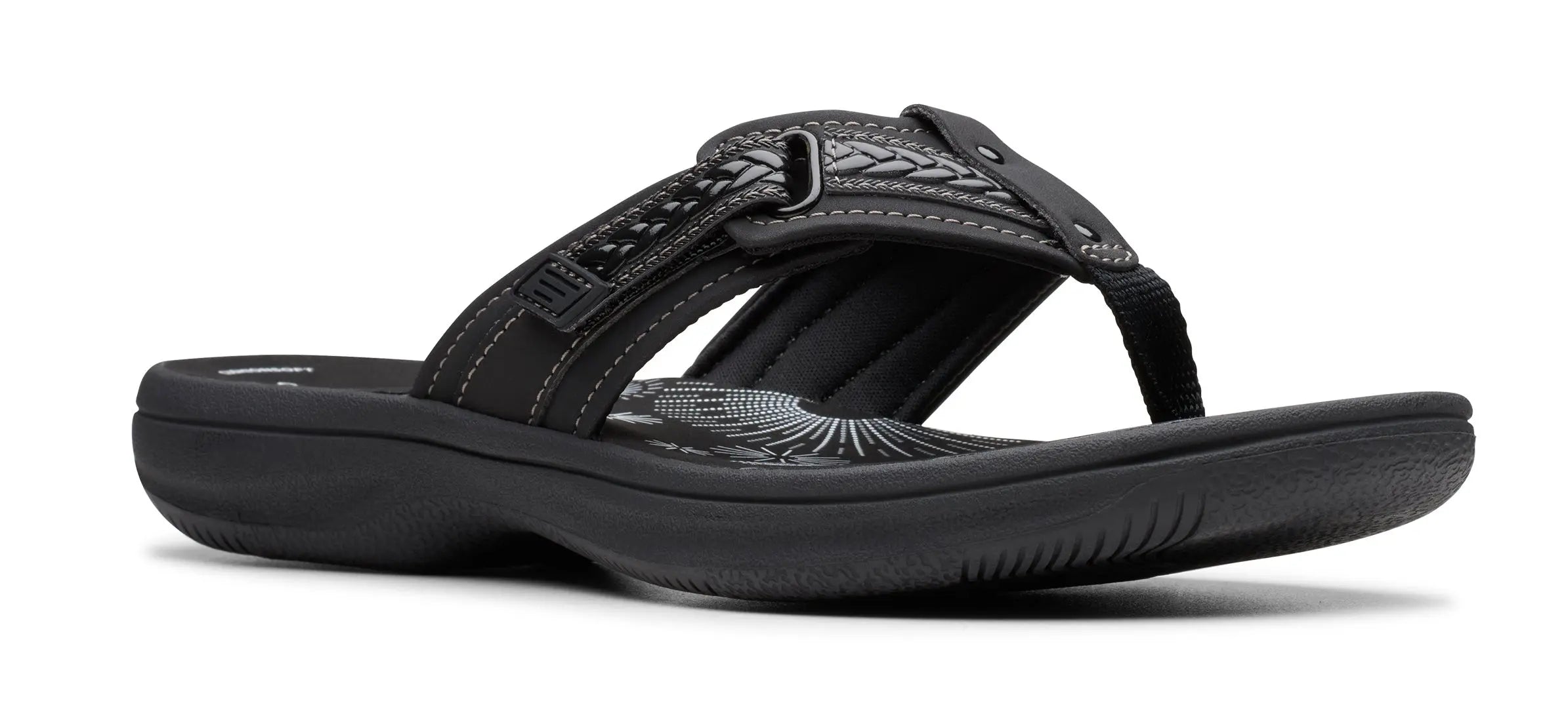 Women's Clarks Breezey Sun Sandals – Cloudsteppers Adjustable Flip Flops CLARKS